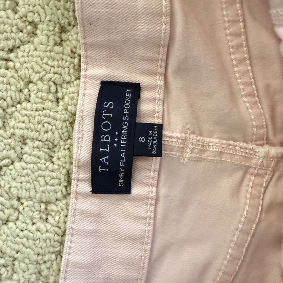 Talbots Simply Flattering Lt Pink 5-Pocket Denim Jeans Size 8 - Picture 3 of 4